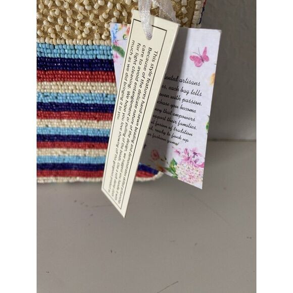 Handcrafted in India World Travel Route 66 Beaded Shoulder Bag Viral NEW - Picture 11 of 16